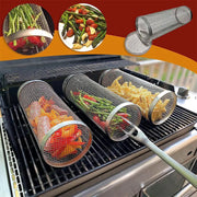 Stainless Steel Grilling Basket - Heavy Duty BBQ Vegetable Grill Basket