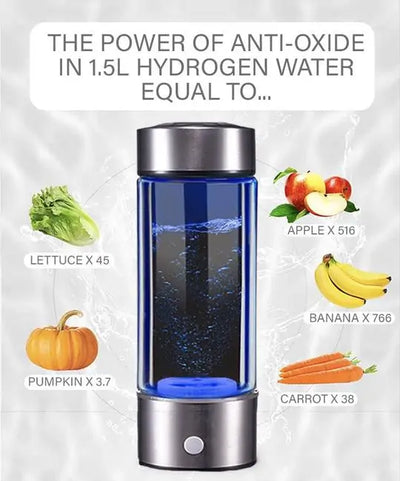 Hydrogen water bottle benefits - antioxidant water for wellness