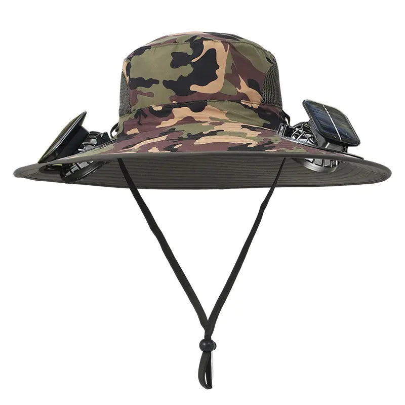 Solar Fan Rechargeable Brim Hat