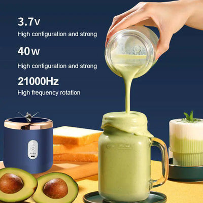 Portable automatic juicer cup charging - USB rechargeable blender convenience